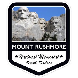 Squiddy Mount Rushmore National Memorial - Vinyl Sticker Decal for Phone, Laptop, Water Bottle (3" high)