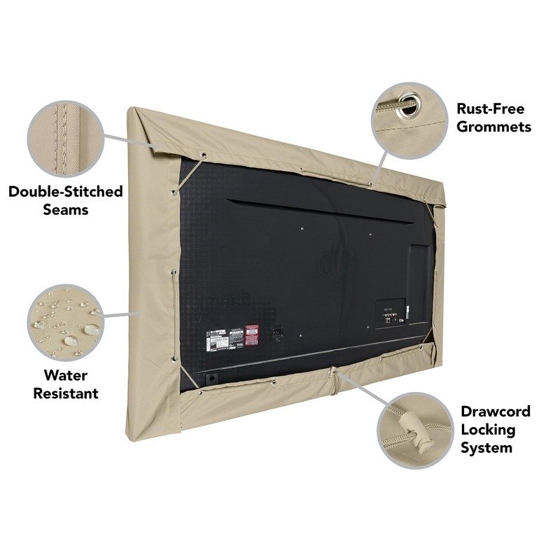 Covermates Outdoor TV Cover – Weatherproof & Water-Resistant 300D Polyester,