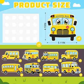 54 Pcs School Bus Cut-Outs Double Printed Paper Decor for Back to School Bulletin Board Classroom Decoration (School Bus 54)