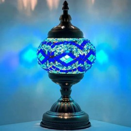 Handmade Stained Glass Mosaic Table Lamp Light Turkish Moroccan For Home Decor