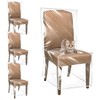 Exclaith 4 Pack Plastic Dining Room Chair Covers with Backrests