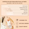 SHANRUN Press on Nails Short Square Pink Fake Nails Press