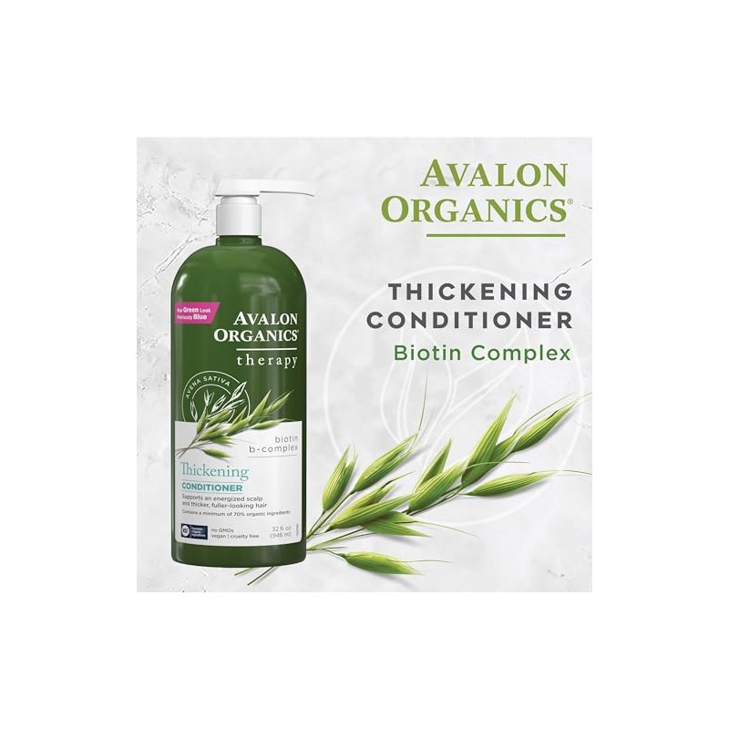 Avalon Organics Biotin B-Complex Thickening Conditioner, 32 oz.