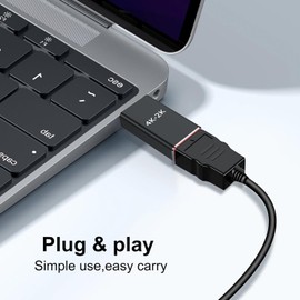 Displayport to HDMI Adapter 4K*2K, 2 Pack DP to HDMI Converter for Monitor, Display Male to HDMI Female Adapter Uni-Directional Supports 4K@30Hz for Laptop, HDTV, Projector