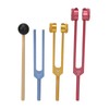 Tuning Forks Set for Healing with Mallet 3 Color Weighted