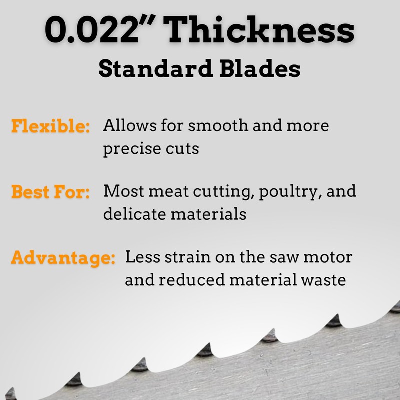 4 Pack Meat Band Saw Blade 5/8x.022x4TPIx 124"