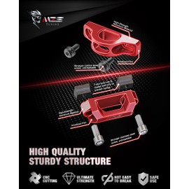 MZS Truck Bed Rail Cleats Tie Down Hook Kit, Inner Rope Hooks Tie Down Anchors Compatible with Tacoma Tundra for Cargo Trailer, Replace PT27835160 PT27835112 PT2780C010 663120C010 Red (Pack of 6)