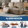 TAOCOCO Recliner Loveseat Cover with Middle Console 4 Pieces Recliner