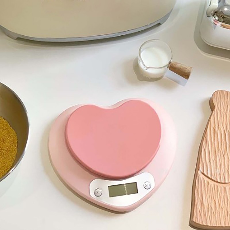 Digital Food Scale HD LCD Display 3 Units Accurate Heart