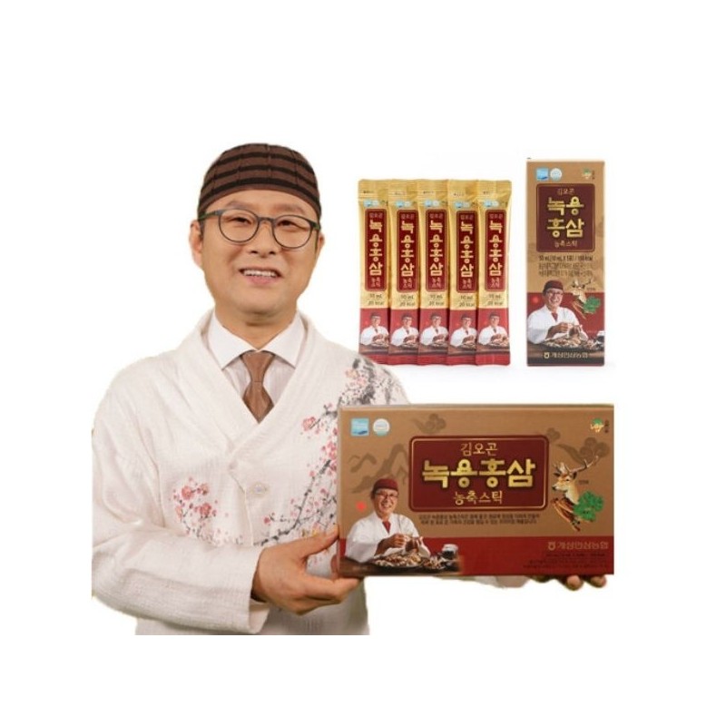 김오곤 Deer Antler Red Ginseng Concentrate Stick 10ml / 녹용홍삼