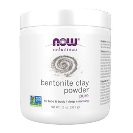 NOW Solutions, Bentonite Clay Powder, Pure Powder for Face and Body, Great for Oily Problem Skin, 11-Ounce