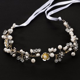 Fower Girl Headpiece Flower Girl Hair Accessory Flower Girl Headband for Bride Bridemaids Flower Girls Wedding Headband for Girls