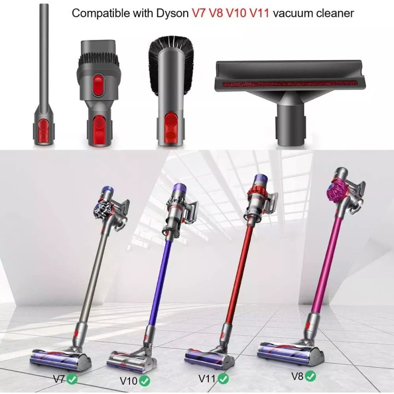 For Dyson 4Pcs Brush Attachment Kit for Dyson V7 V8