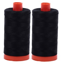 Aurifil Cotton Mako 50wt 1300m 2-Pack: Black (2X 2692)