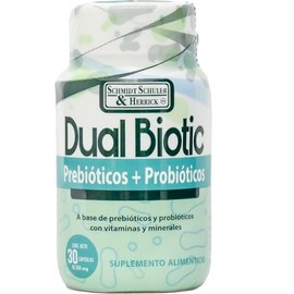 SCHULER | Dual Biotics 30 Cápsulas 500 Mg | Suplemento con Prebióticos | Probióticos | Vitaminas | Minerales | Apoyo Digestivo Integral | Salud Intestinal