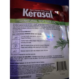 Kerasal Intensive Foot Repair Masks Tea Tree Oil, 2-Premium Foot Makes Lot Of 2