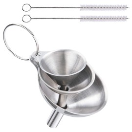 3-Piece Mini Funnel Kit, small funnel,Stainless Steel, High-Durability Design, Liquid Transfers, Dishwasher Safe, Effortless Cleanup, funnels for filling bottles or containers