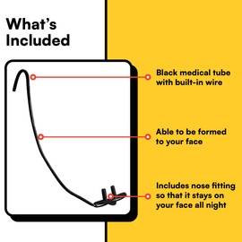 Desert Warrior Breathing Tube Costume Accessory - Black Fitted Nose Inhaler Cosplay Apparatus with Wire Installed to Form to Face - One Size Fits All