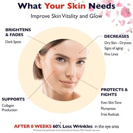 Suero de vitamina C para la cara – Suero facial antienvejecimiento con vitamina C, ácido hialurónico, vitamina E. Fórmula iluminadora. Mejora la apariencia de manchas oscuras, tono, líneas finas y
