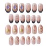 French Tip Press on Nails Short Oval Fake Nails with