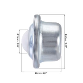 uxcell Ball Transfer Bearing Unit 15mm 33Lbs Nylon Drop-in Type for Transmission Pack of 6
