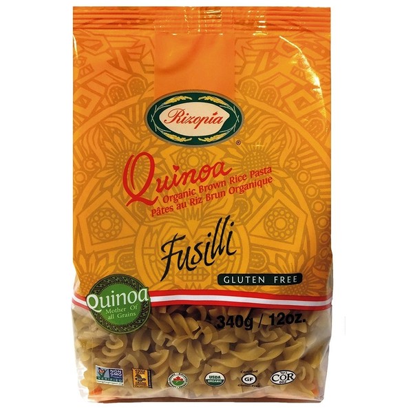 Rizopia Organic Quinoa Brown Rice Fusilli 340g