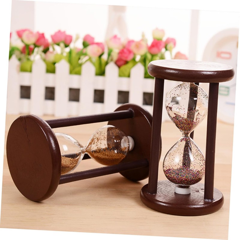 Mikinona Retro Wooden Timer Creative Sand Clock for Home Decoration