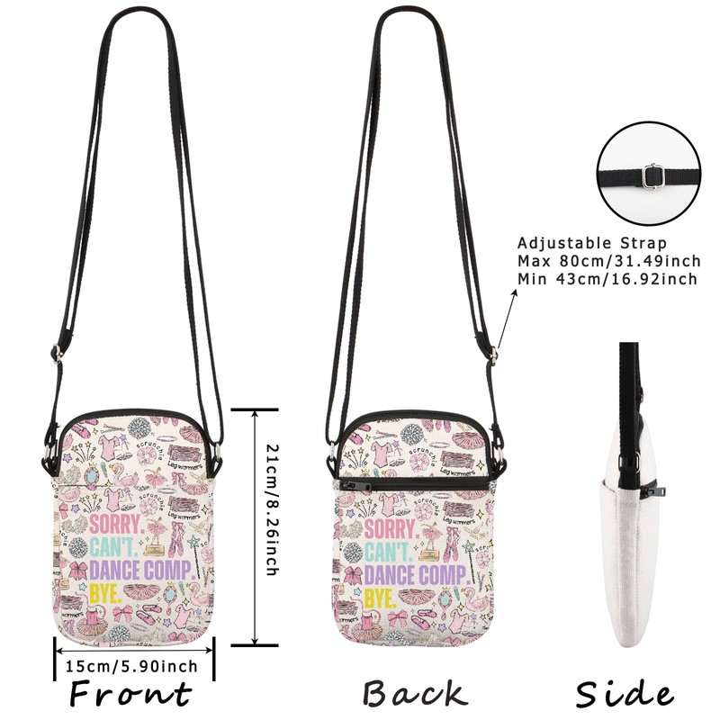JTOUK Dance Crossbody Bag Dancer Gift Sorry Can't Dance Comp.