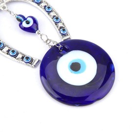 Turco Azul Mal de Ojo decoración, Protección Ocular Azul para el hogar bendición Amuleto Colgante de Pared Protector musulmán bendición Buena Suerte Regalo de inauguración de la casa