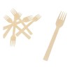 Tenedor Madera Biodegradable 6 Pulgadas 100 Piezas Wecare Ecológico Beige