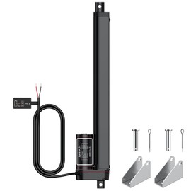 Justech 12V Heavy-Duty Linear Actuator 330LBS/1500N-12inch/300mm Silent IP65 Electric Actuator with Brackets for Electric Windows, RV Adjustments, Solar Trackers, Industrial Machinery