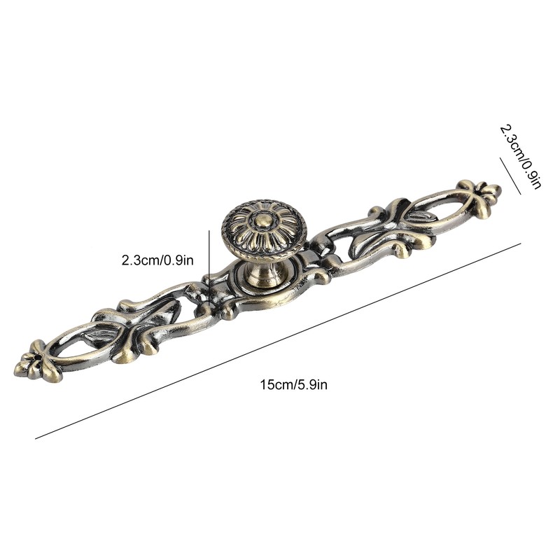 4 Sets Bronze Round Handles Cabinet Single Hole Pulls Furniture