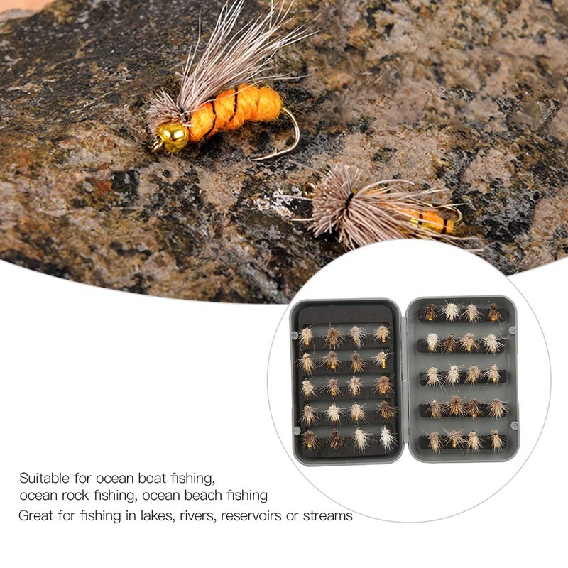 Fly Fishing Lure Kit, 40pcs A6 Fly Fishing Lure Artificial