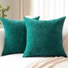 JOTOM Set of 2 Chenille Cushion Covers, Decorative Soft Plain