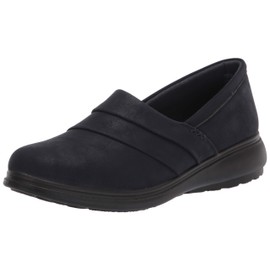 Easy Street Zapatillas Planas para Mujer, Azul Marino/Flor y Brillo, 10 X-Wide