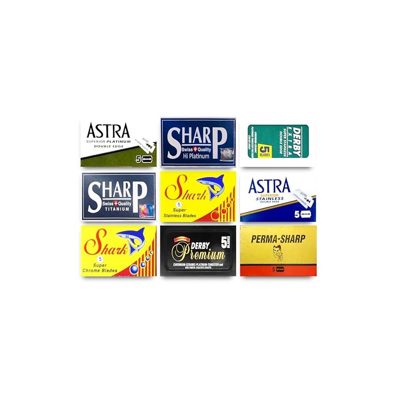 Astra Shark Derby GiIIette Permasharp Razor Blades (Pack of 45)