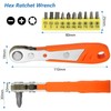 Bestgle Mini Ratchet Wrench with 10Pcs Screwdriver Bits Set, Right