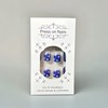 24Pcs Blue Christmas Snowflake Press on Nails Short Square Fake