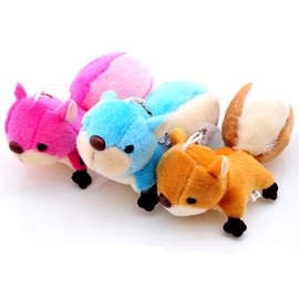 YuanHolumid Brown Cartoon Squirrel Plush Keychain, Key Ring Backpack Plush Stuffed Animal Plush Keychain, Decorations, Plush Figures, Car Keychain