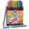 ARTEZA Felt Tip Pens, Set of 24 Basic Brush Tip