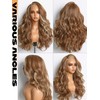 GORGIUS Brown with Blonde Highlight Loose Wave Lace Front Wigs