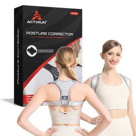Actirun Posture Corrector for Women and Men – Adjustable Upper Back Brace for Shoulder and Back Support – Spine Alignment and Hunch Relief – Breathable, Lightweight – Wear Under or Over Clothes