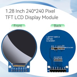 YELUFT 3 Pieces 1.28 Inch TFT Display Round 240 x 240 Pixel RGB 65,000 Colours GC9A01 Driver SPI Interface Self-Luminous Display Board for Arduino/Raspberry Pi/ESP32