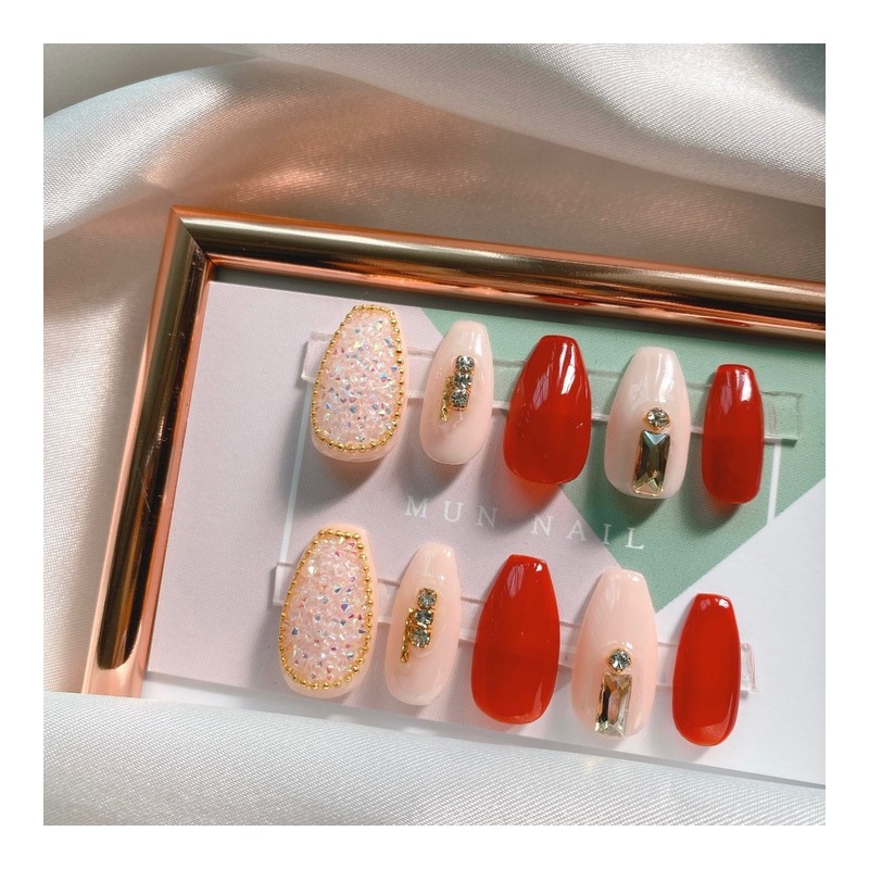 MunNail Red Pixie ❤️ - Square / MunNail 레드픽시 ❤️