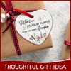 Kilyhome Sisters Gift Ceramic Christmas Ornaments, Heart Ornament, Floral Sister