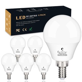 Sailstar Ceiling Fan Light Bulbs, E12 LED Bulb 60W Equivalent, Neutral White 4000K, 600 Lumens, A15 Small Candelabra Base LED Light Bulbs 6W, CRI 85, Non-dimmable, Pack of 6