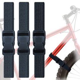 Woyeainy 3 Pack Adjustable with Buckles Bike Rack Straps Bicycle Wheel Stabilizer Straps Grip for Bike Rack Accessories Grip Keep The Bicycle Wheel from Spinning, Black