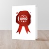 CafePress A Product Of Ohio Greeting Cards Folded Greeting Cards