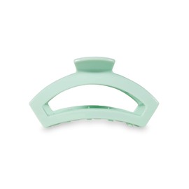 TELETIES - Medium Open Claw Clip - Strong Grip, Bendable Teeth, Comfortable Cutout Design - Ideal for Long, Thick, Curly, or Wavy Hair - For All Hair Textures - Spring Collection - Mint