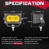 OFFROADTOWN Yellow LED Pods 2PCS 3 Inch Driving Lights 40W